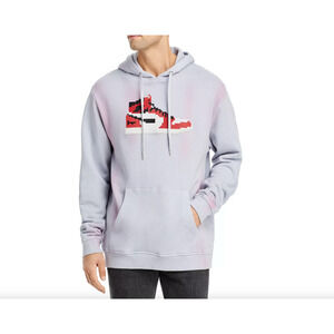 8-Bit by Mostly Heard Rarely Seen Trophy Reds Graphic Hoodie Gray Size S 2292